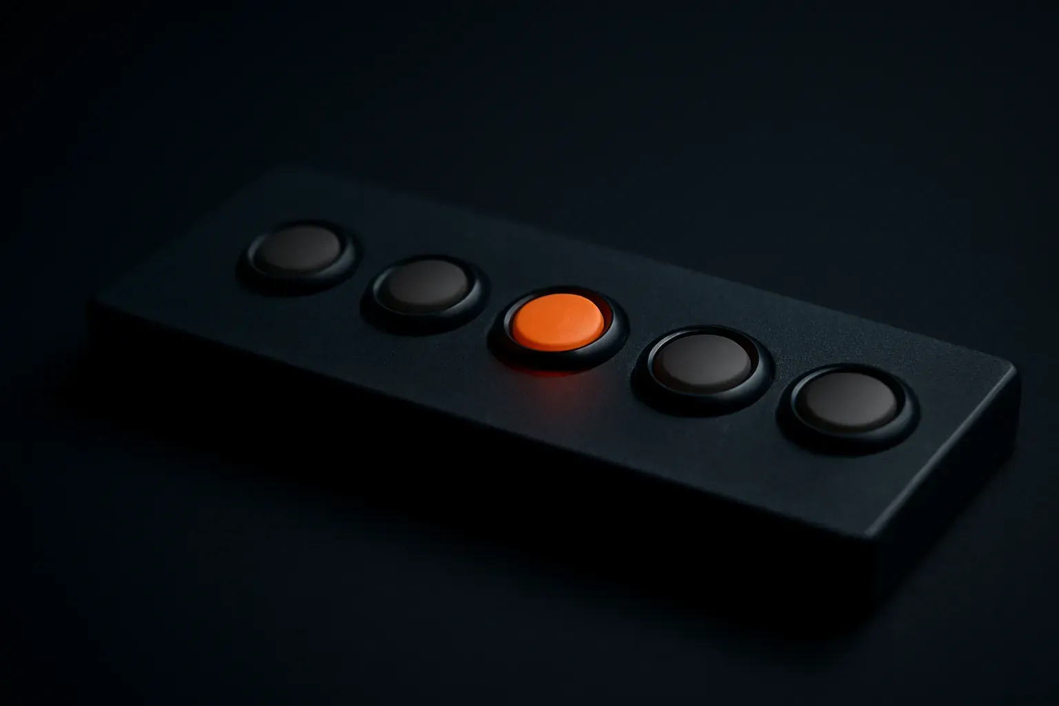 An abstract composition suggesting uptime monitoring and monthly reporting, on a dark canvas.