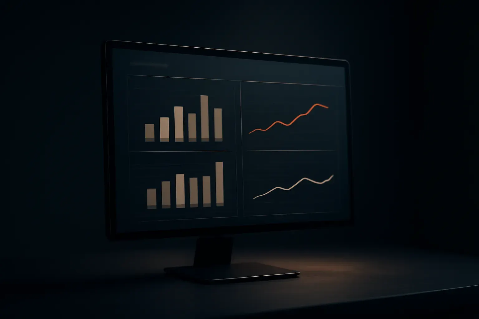 A performance-monitoring dashboard displayed on a desktop monitor.